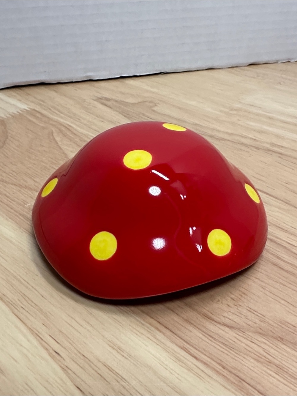 Ceramic Mushroom Mug with Red Polka-Dot Lid - Picture 6 of 9